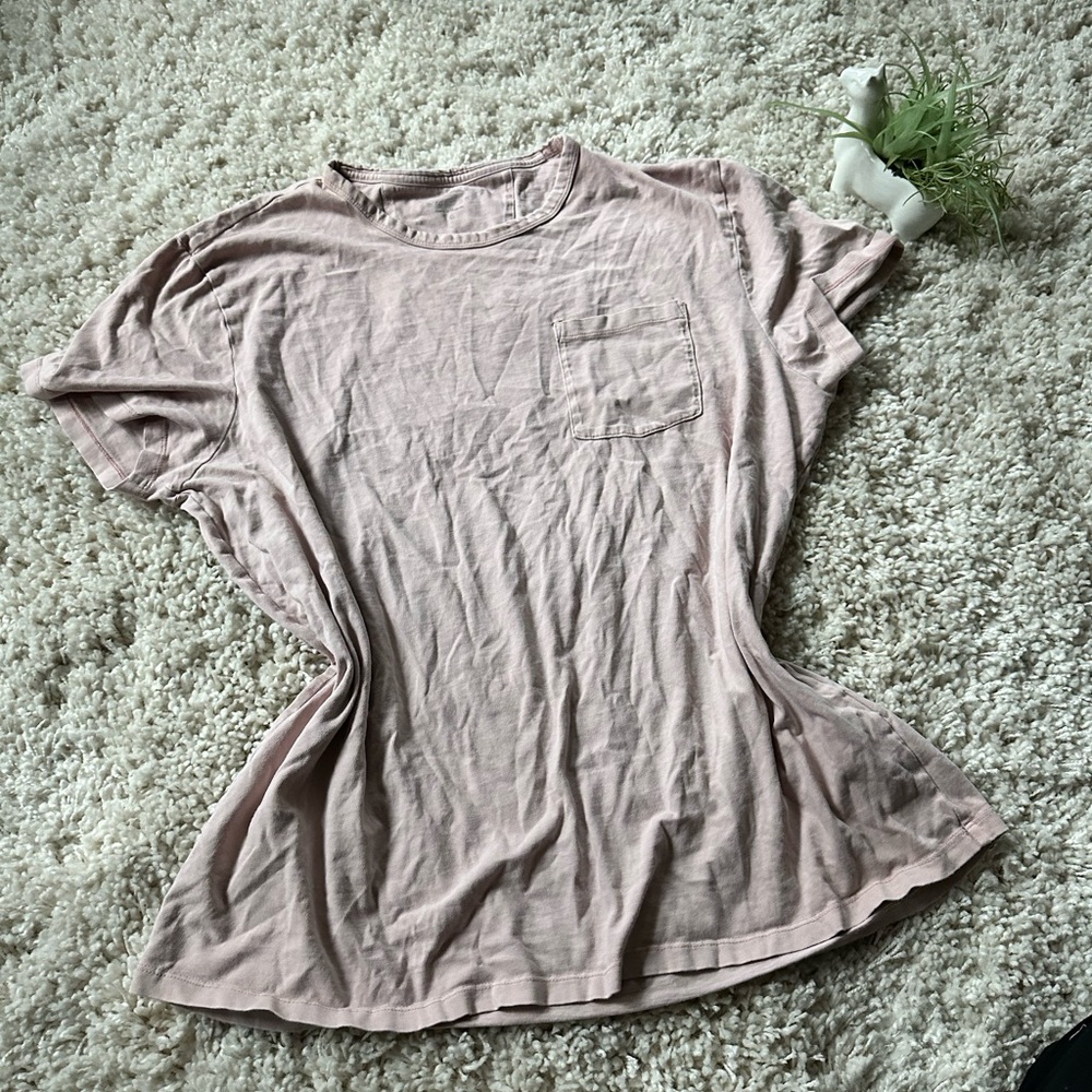 Banana republic garmet dye pastel pink oversized street t shirt.